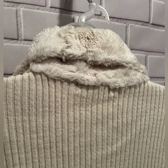 ELLEN TRACY women front zipper beige sweater/size L - Picture 6 of 10